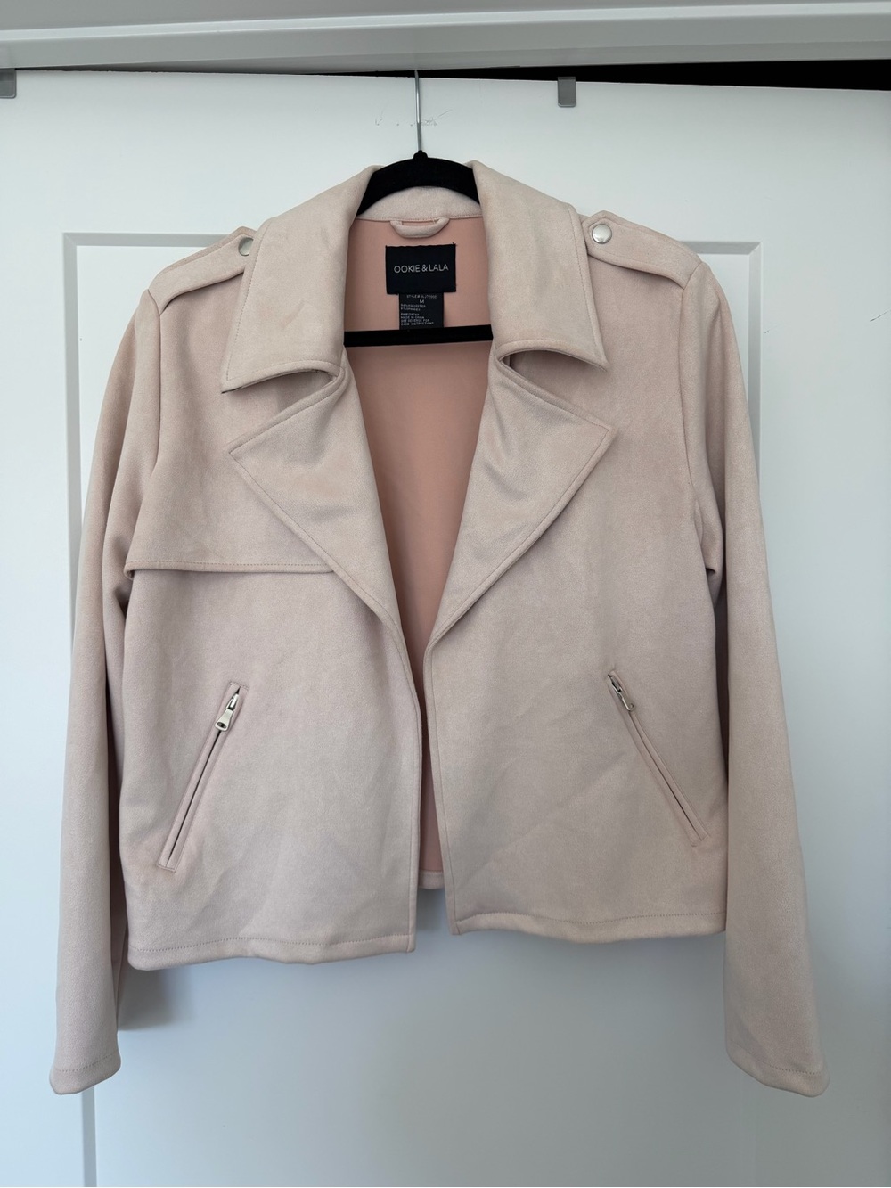 Women's Blush Pink Suede Jacket